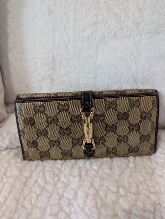 Gucci Handbags - Gucci Brown GG Canvas Continental Wallet with Horsebit Detail